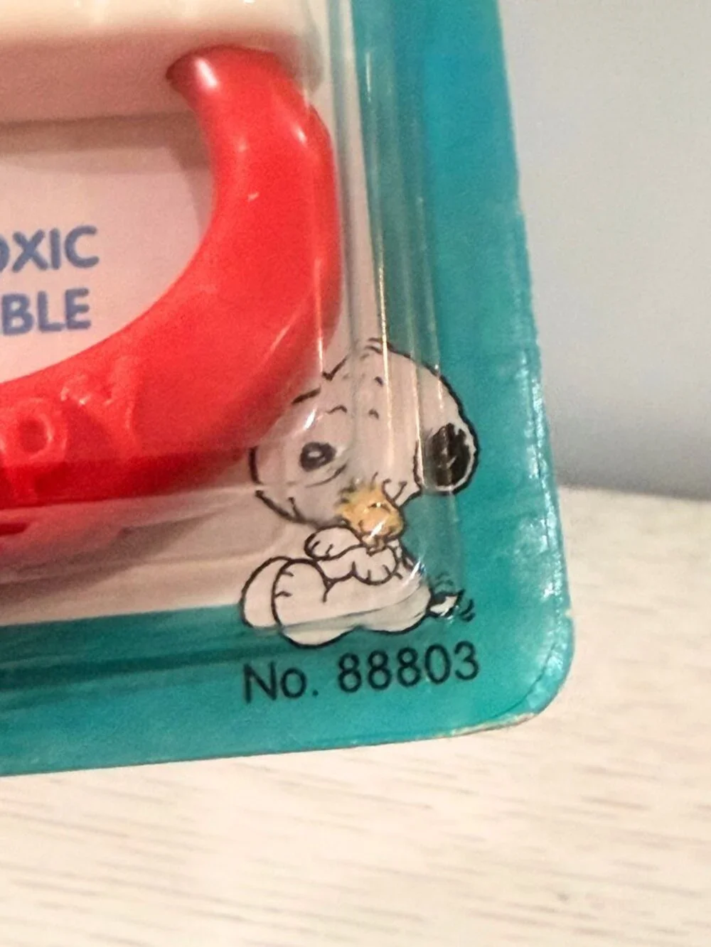 Vintage Baby Snoopy United Feature Syndicate Peanuts Rattle Toy Non Toxic